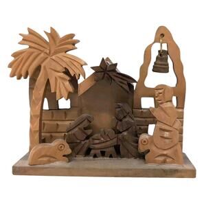 Nativity Olive Wood Hand Made in Bethlehem Israel Holy Land‎ Small